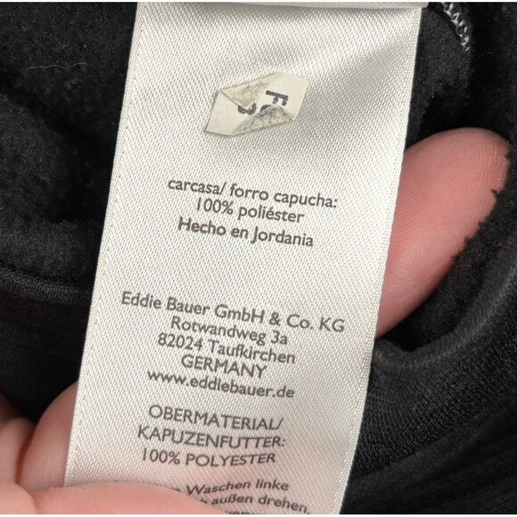 Eddie Bauer Jacket Mens M Black Freeheat Motion Full Zip Hooded Performance - Picture 7 of 12